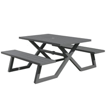 Load image into Gallery viewer, Banquet Deluxe 5ft Charcoal Aluminum Picnic Table
