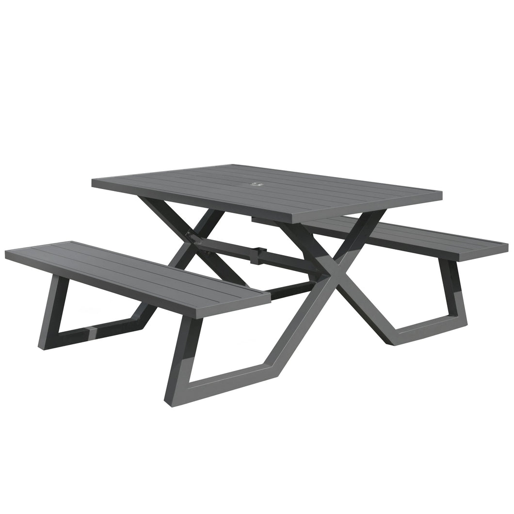 Banquet Deluxe 5ft Charcoal Aluminum Picnic Table