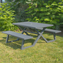 Load image into Gallery viewer, Banquet Deluxe 5ft Charcoal Aluminum Picnic Table
