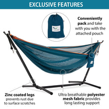 Load image into Gallery viewer, Single Mesh Hammock with Stand (9ft/280cm)
