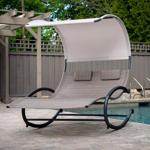Double Chaise Rocker - Steel