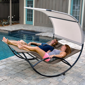Double Chaise Rocker - Aluminum