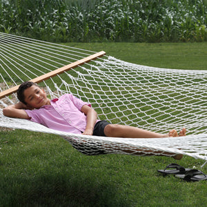 Double Natural Cotton Rope Hammock