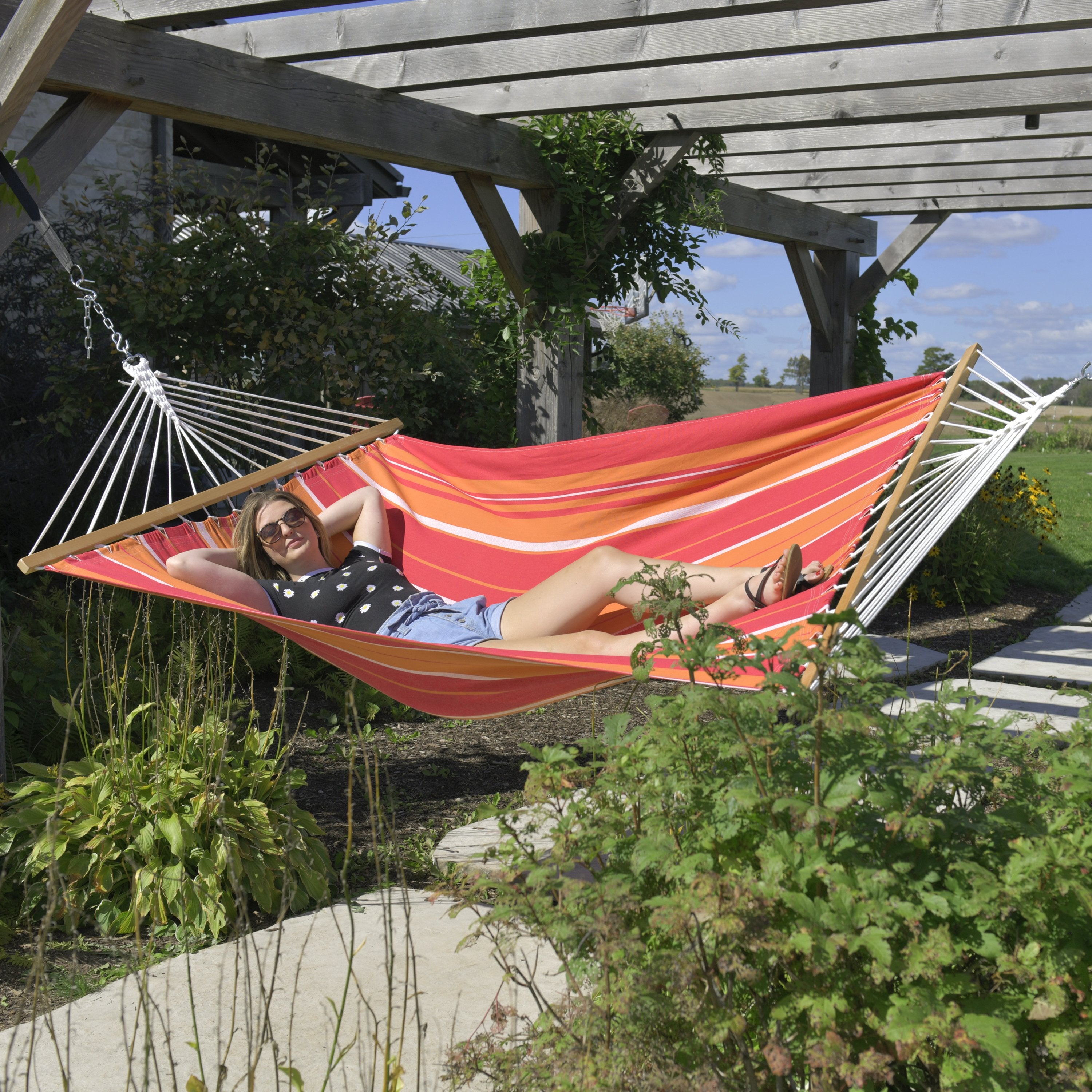 Cotton Spreader Bar Hammock - Mimosa – Vivere Canada