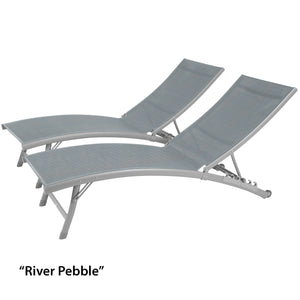 Clearwater 6 Position Aluminum Lounger 2 pc Set