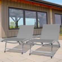 Load image into Gallery viewer, Clearwater 6 Position Aluminum Lounger 2 pc Set
