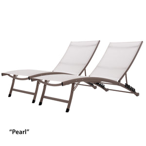 Clearwater 6 Position Aluminum Lounger 2 pc Set