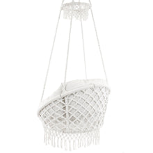 Load image into Gallery viewer, Deluxe Polyester Macrame Chair With Fringe
