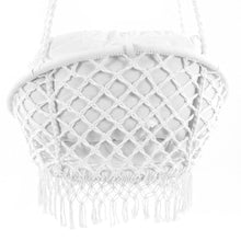 Load image into Gallery viewer, Deluxe Polyester Macrame Chair With Fringe
