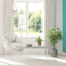 Load image into Gallery viewer, Deluxe Polyester Macrame Chair With Fringe
