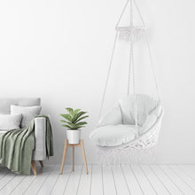 Load image into Gallery viewer, Deluxe Polyester Macrame Chair With Fringe

