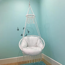 Load image into Gallery viewer, Deluxe Polyester Macrame Chair With Fringe
