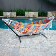 Authentic Brazilian Hammock with Stand (10ft/290cm) - Carnival