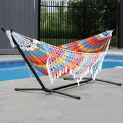 Authentic Brazilian Hammock with Stand (10ft/290cm) - Carnival