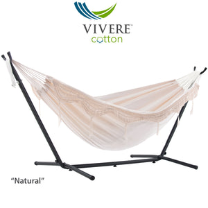 Double Cotton Hammock with Stand Combo (9ft/280cm)