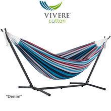 Load image into Gallery viewer, Double Cotton Hammock with Stand Combo (9ft/280cm)
