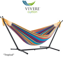 Load image into Gallery viewer, Double Cotton Hammock with Stand Combo (9ft/280cm)
