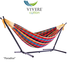 Load image into Gallery viewer, Double Cotton Hammock with Stand Combo (9ft/280cm)
