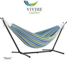 Load image into Gallery viewer, Double Cotton Hammock with Stand Combo (9ft/280cm)
