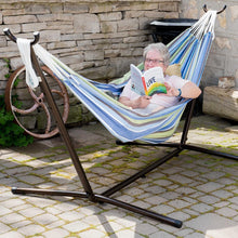 Load image into Gallery viewer, Double Cotton Hammock with Stand Combo (9ft/280cm)
