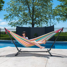 Load image into Gallery viewer, Double Cotton Hammock with Stand Combo (9ft/280cm)
