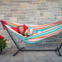 Load image into Gallery viewer, Double Cotton Hammock with Stand Combo (9ft/280cm)
