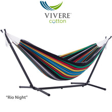 Load image into Gallery viewer, Double Cotton Hammock with Stand Combo (9ft/280cm)
