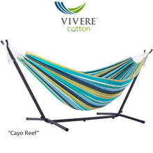 Load image into Gallery viewer, Double Cotton Hammock with Stand Combo (9ft/280cm)
