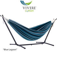 Load image into Gallery viewer, Double Cotton Hammock with Stand Combo (9ft/280cm)
