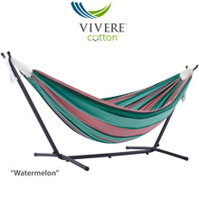 Load image into Gallery viewer, Double Cotton Hammock with Stand Combo (9ft/280cm)
