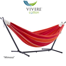 Load image into Gallery viewer, Double Cotton Hammock with Stand Combo (9ft/280cm)
