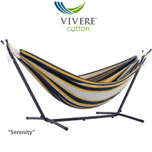 Load image into Gallery viewer, Double Cotton Hammock with Stand Combo (9ft/280cm)
