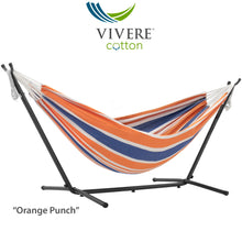 Load image into Gallery viewer, Double Cotton Hammock with Stand Combo (9ft/280cm)
