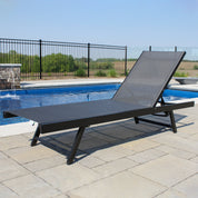 Urban Phifer® & Aluminum Lounger Set (2pc) - Black Chrome