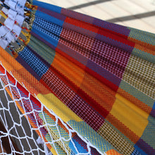 Load image into Gallery viewer, 10ft Authentic Brazilian Hammock with Solid Pine Arc Stand
