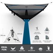 Tapis aérien Elevate - Bleu et noir